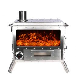 Modern Outdoor Heating And BBQ Compact Fireplace