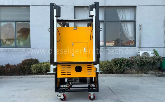 Self-loading and unloading mobile emergency drainage cabin lighting power generation in one