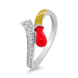 Gold Enamel Rings Collection
