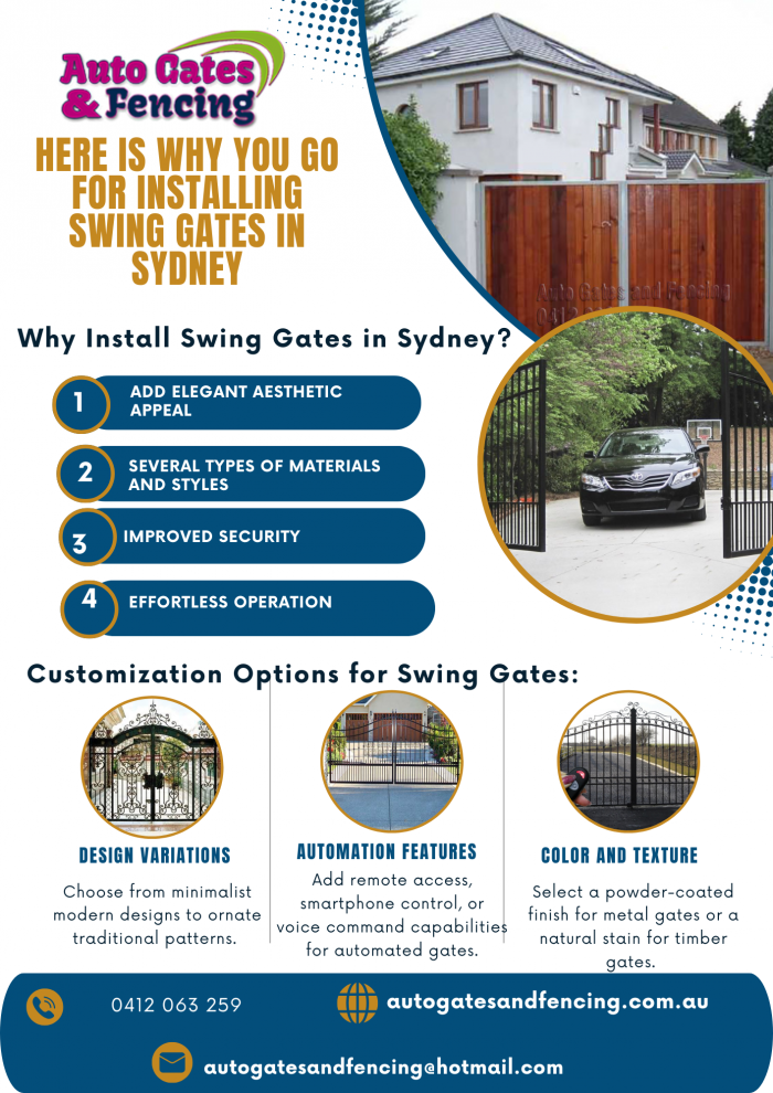 Here is why you go for Installing Swing Gates in Sydney