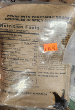 MRE Meals With Heaters