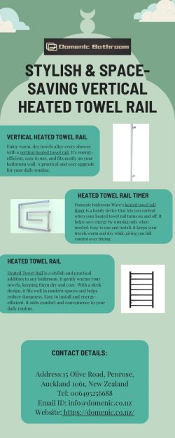 Stylish & Space-Saving Vertical Heated Towel Rail