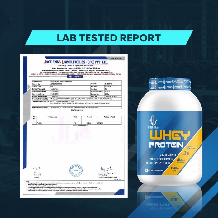 Premium Whey Protein for Lean Muscle & Recovery | QuenchLabz India