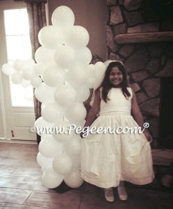 Unique silk flower girl dresses