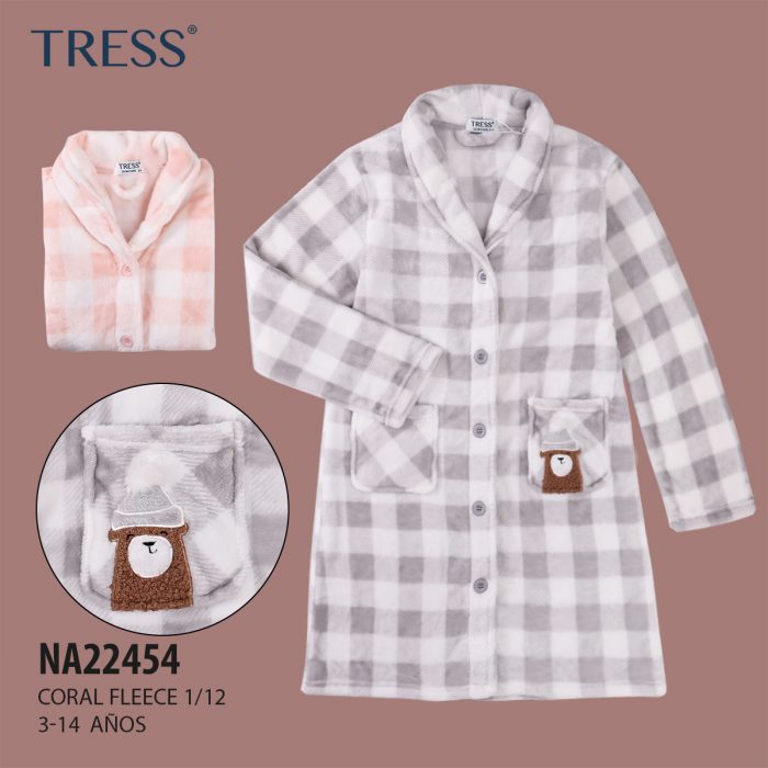 bear/squares design pajama wholesale