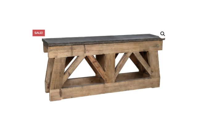 72″ Marbella Console Table with Blue Stone Top