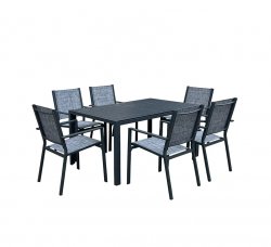 CDS-702 7-piece Black WPC Tabletop