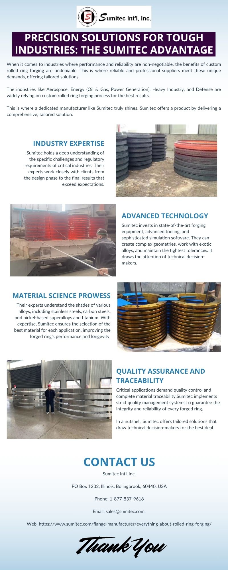 Precision Solutions for Tough Industries The Sumitec Advantage