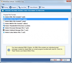 WholeClear EMLX to TGZ Converter
