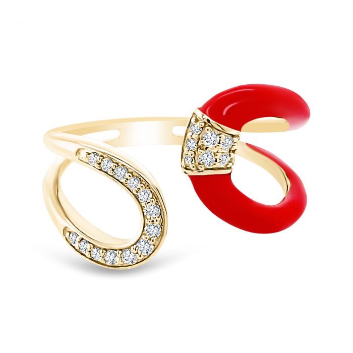 Gold Enamel Rings Collection Online