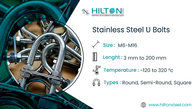 ISO Certified Stainless Steel U Bolts