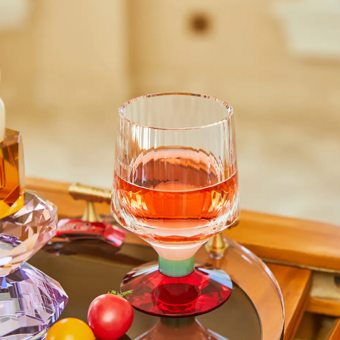 Hand-cut crystal champagne glasses