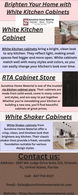 Brighten Your Home with White Kitchen Cabinets