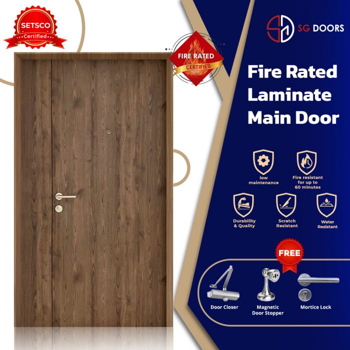 Fire Rated Laminate Main Door Supplier in Singapore