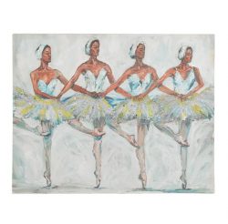 Four Swan Ballerinas Canvas Wall Art For Living Room