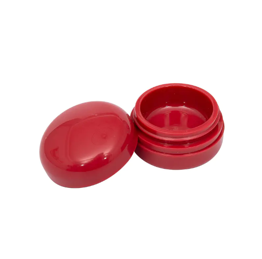 2414 Red Round Single Grid Blush Case