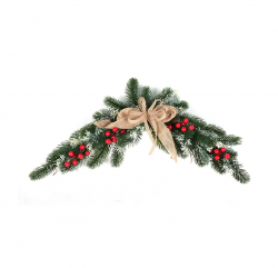 Christmas Claw Rattan PE Imitation Pine Needle Bow Red Berry Background Decoration