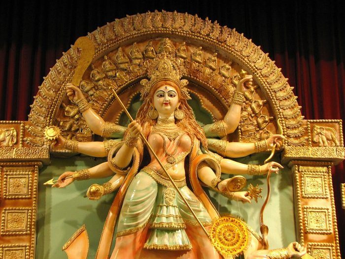 Durable & Artistic Fiberglass Durga Idols for Puja