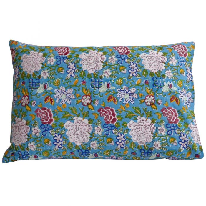 Block Print Lumbar Pillow Online