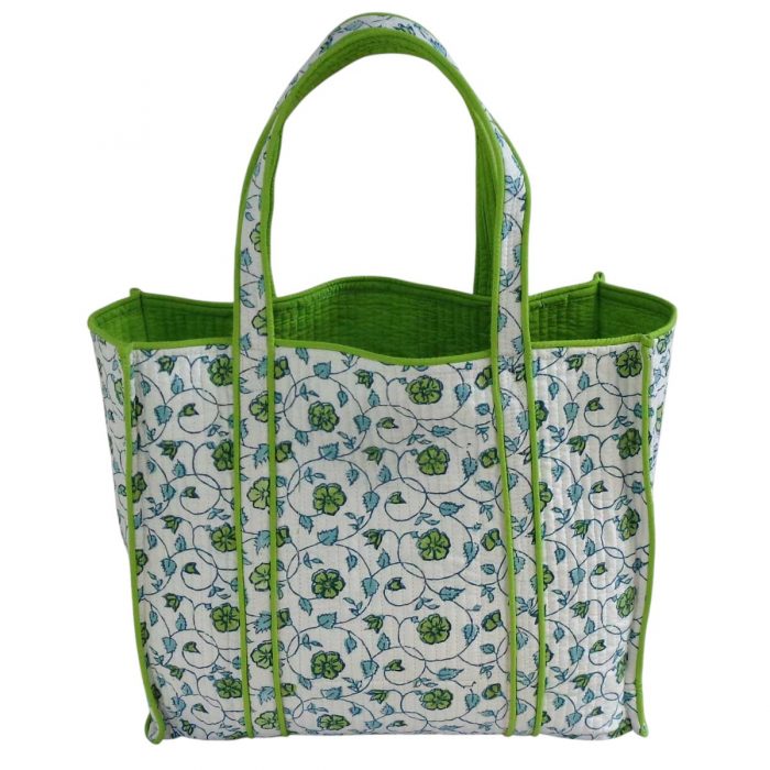 Handcrafted Block Print Quilted Tote Bags Online | Roopantaran