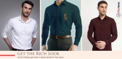 Get the Rich Look: Shop Premium Party Wear Shirts for Men