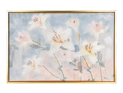 Flowers And Plants Rectangular Gold Framed Wall Art