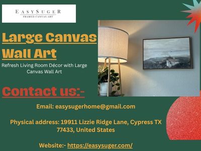 Refresh Living Room Décor with Large Canvas Wall Art