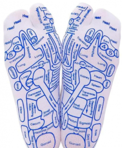 CCcollections Reflexology & Massage Socks | Acupressure Foot Map for Self-Treatment