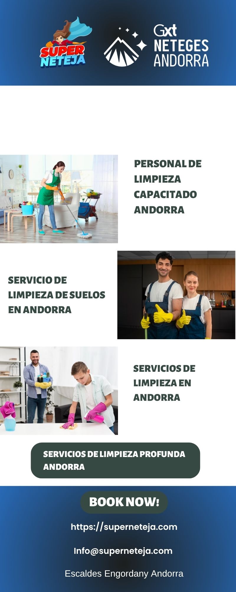 Personal de Limpieza Capacitado en Andorra | Super Neteja