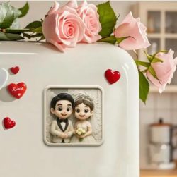 Personalisierter Kühlschrankmagnet Zur Hochzeit, Individueller 3d-druck, Geschenk Für Paare, Süß ...