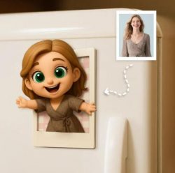 Personalisierter 3d-kühlschrankmagnet Von Ihrem Foto, Personalisierte Cartoon-minifigur, Magneti ...