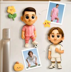Verwandeln Sie Ein Foto In Einen 3d-cartoon-magneten. Individuelle Mini-figur Als Magnetisches G ...