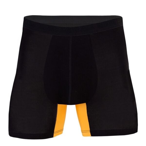 Men’s Bamboo Boxer Briefs Black Gold – Anti-Chafe | Frank and Beans