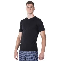 Mens Black Crew Neck T-Shirt | Frank and Beans