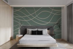 Abstract Green Lines Wallpaper