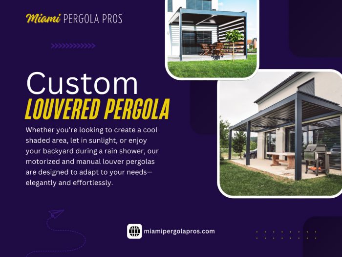 Custom Louvered Pergola