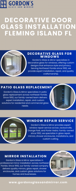 Decorative Door Glass Installation Fleming Island FL | Gordon’s Glass & Mirror