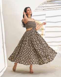 Buy Premium Handblock Umbrella Dress