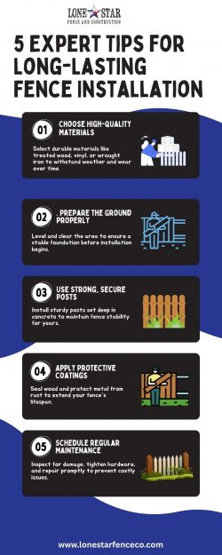 5 Expert Tips for Long-Lasting Fence Installation