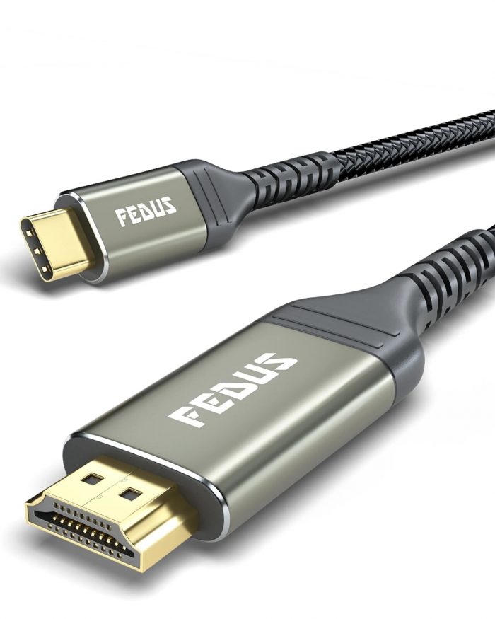 FEDUS USB C to HDMI Cable, 4K@60Hz Type-C to HDMI Adaptor for Home Office and MAC Thunderbolt 3/ ...