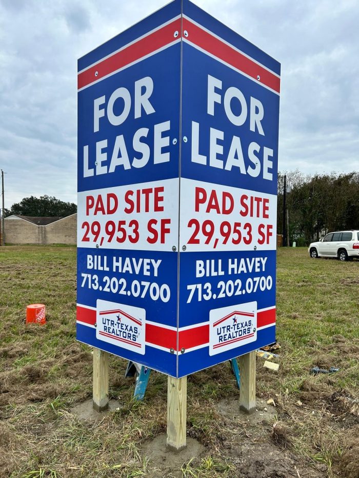 Custom yard signs for your business in Stafford, TX, USA.