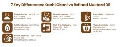 Kachi Ghani vs Refined Mustard Oil: 7 Key Differences You Should Know