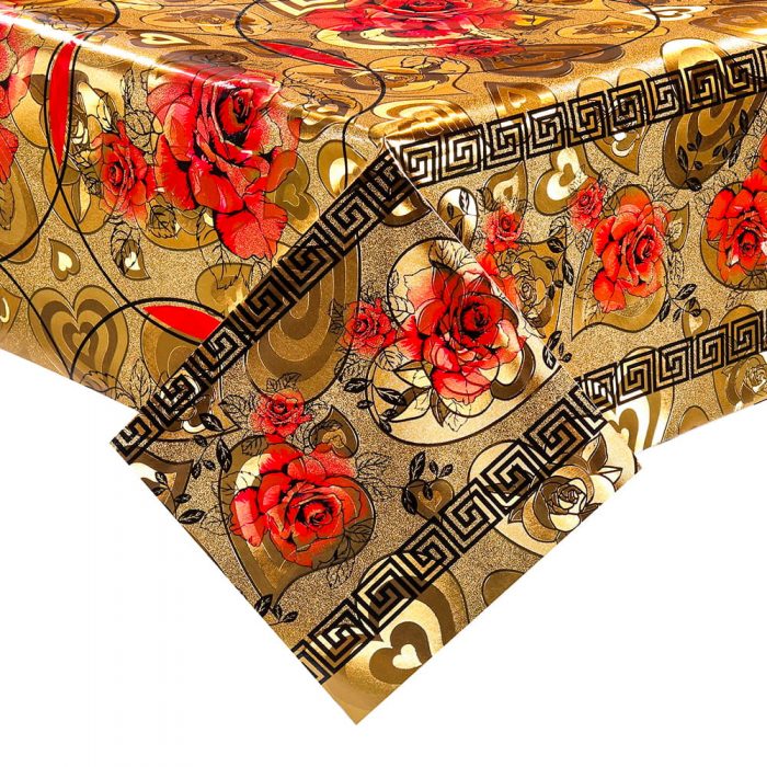 embossed gold independent table cloth