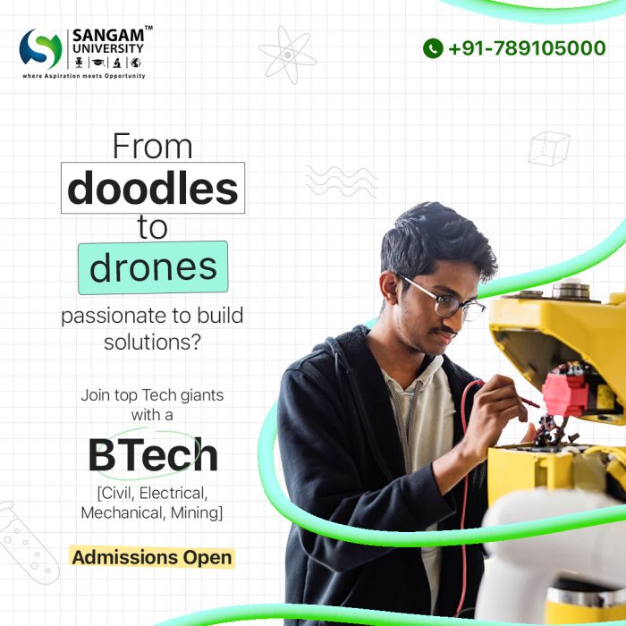 BTech Admission 2025 – Top BTech College in Rajasthan | Sangam University