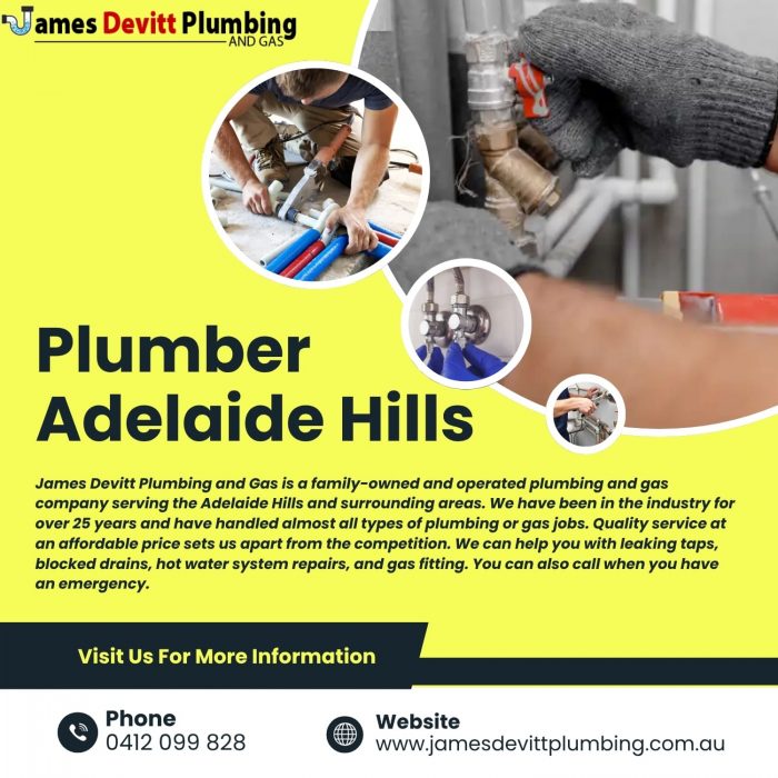 Plumber Adelaide Hills
