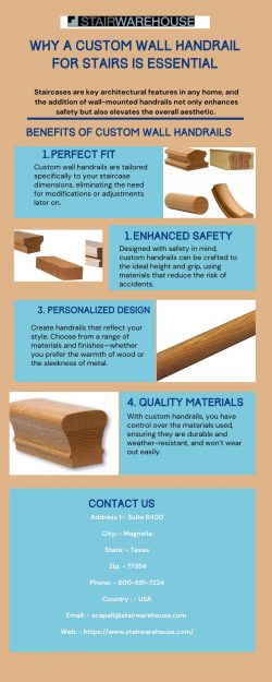 Why a custom wall handrail for stairs is essential