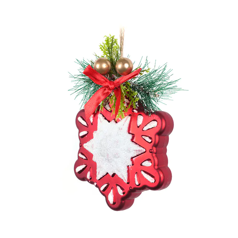 Silver And White Special-Shaped Bright-Colored Christmas Ball Window Display Pendant