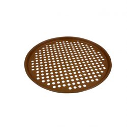 Golden Carbon Steel Perforated Pizza Pan