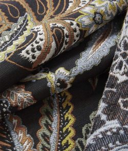 Soft Polyester Vintage Jacquard Blackout Curtain Fabric