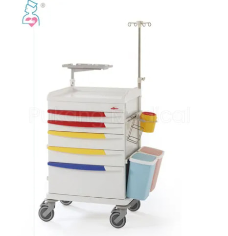 F-45 Medical Hospital Trolley New Design ABS Hospital Crash Cart Emergency Resuscitation Trolley